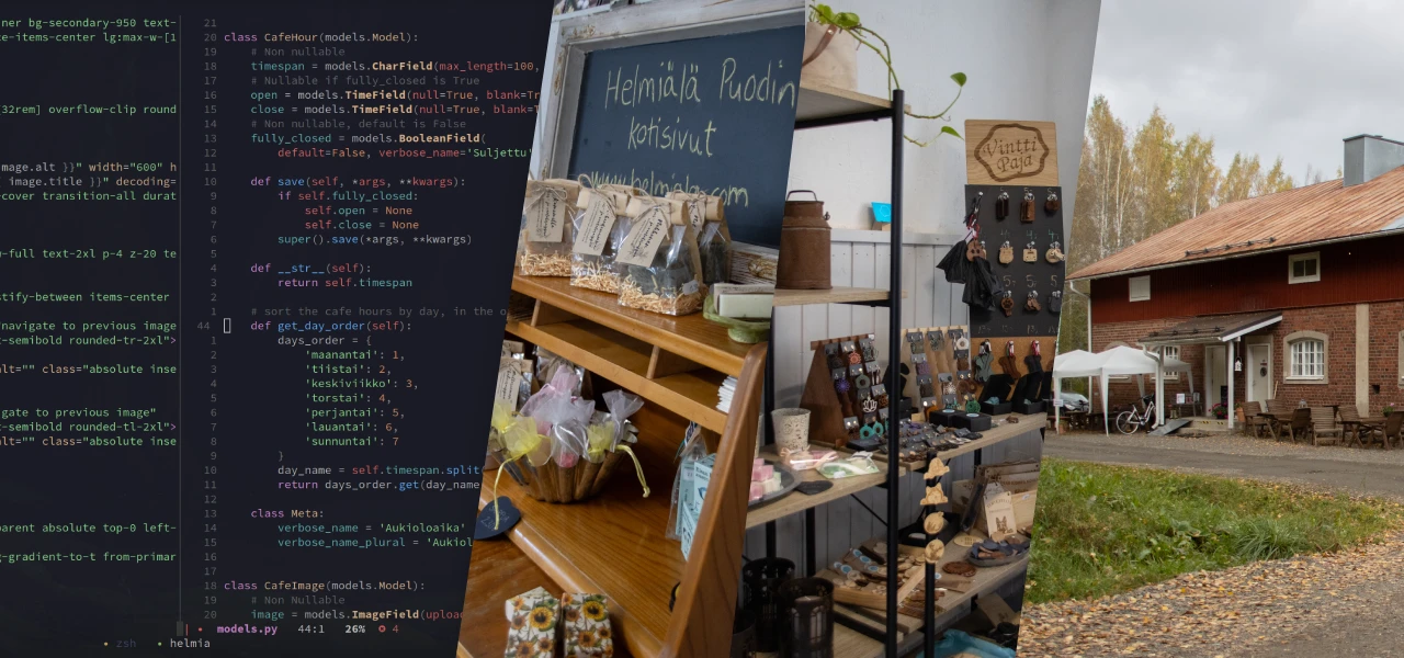 Images from helmiala with code on the left side