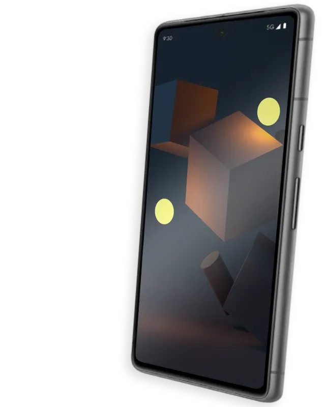 Phone with a screenshot of the website on it